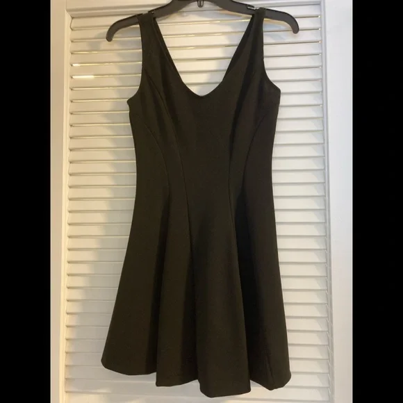 Aqua Womens Crepe Mini Party Dress Black Xs